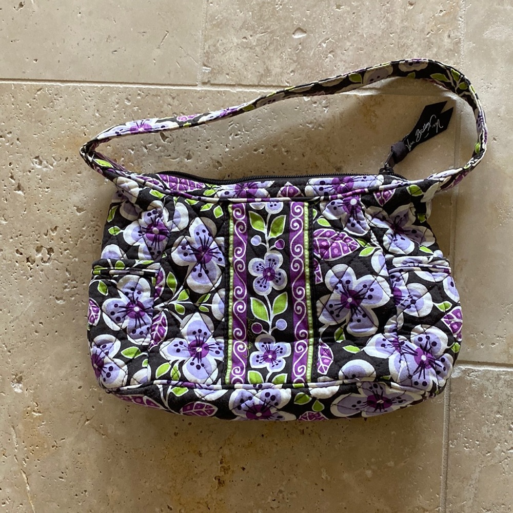 Vera Bradley Mini Purse in Plum Petals.